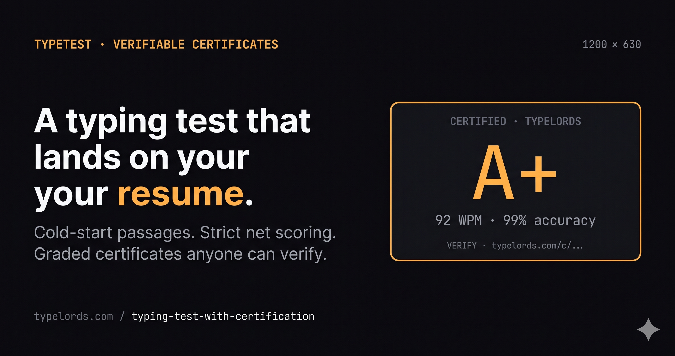 Typing Test with Certification — Free, 7 Levels | TypeTest — TypeLords